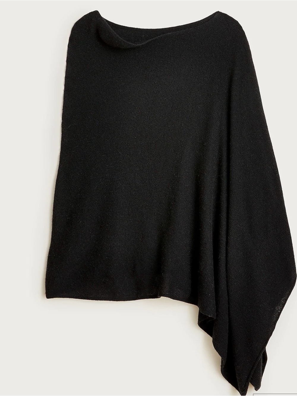 J Crew Women’s Black Cashmere Wool Blend Poncho OS